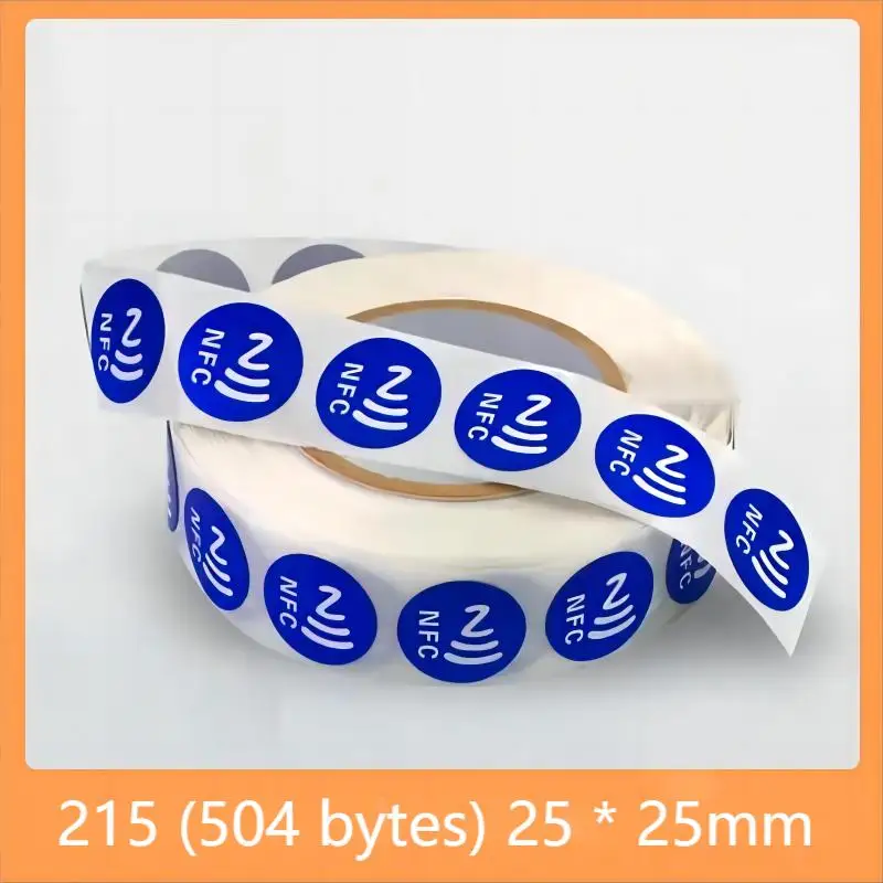 20 قطعة من ملصقات علامات NFC مع 215 بيضاء 888 بايت، تستخدم للمنازل الذكية، ذاتية اللصق، قابلة لإعادة الكتابة