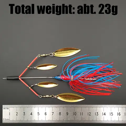 लंकर स्पिनर बैट्स हार्ड फिशिंग ल्यूर 23g नॉइज़ी बज़ रोटेटिंग ब्लेड बबल वाइब्रेशन टेंडम स्पिन विलो बास ट्राउट पर्च पाइक 10 best sales बज़ चारा - №4