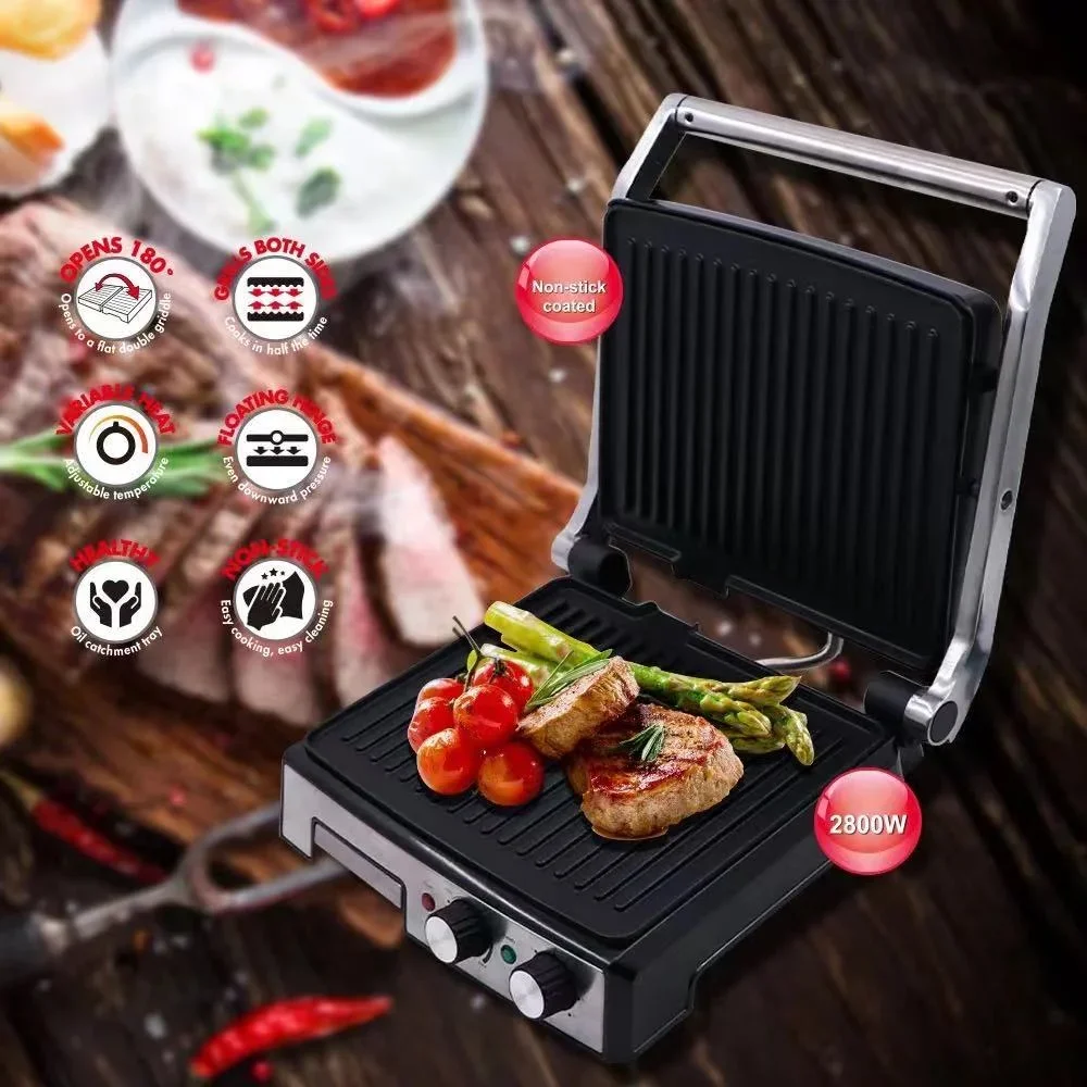 A grade automática profissional do bife para o uso home e comercial, cozinha o bife perfeito todas as vezes, 220V