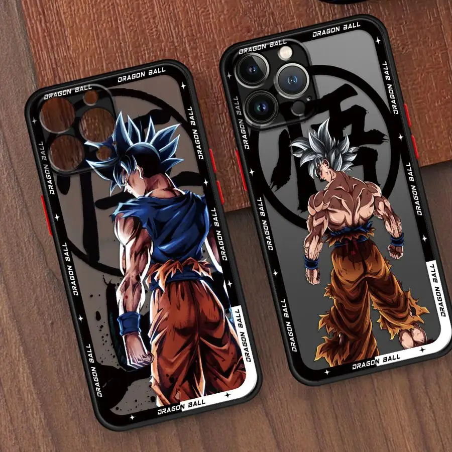 Heißblütiger Anime Goku Handyhülle für iPhone 17 16 15 14 13 12 11 Air Pro Max Mini XR XS X 7 8 6 6s Plus Matt Magnetische Rückseite