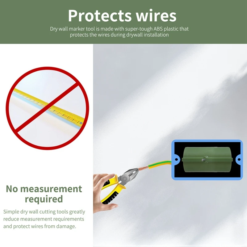 Drywall Outlet Marker,Drywall Marking Tool For Electrical Outlets,Wire Protection Drywall Electrical Box Locator
