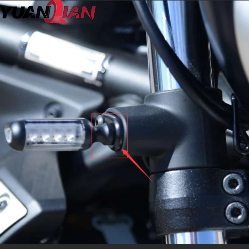 FOR KAWASAKI Versys Vulcan 650 S Z900RS Z1000 Z900 Z800 Z650 Z400 ZX6R ZX-6R LED Turn Signals FRONT TURN SIGNAL MOUNT PLATES