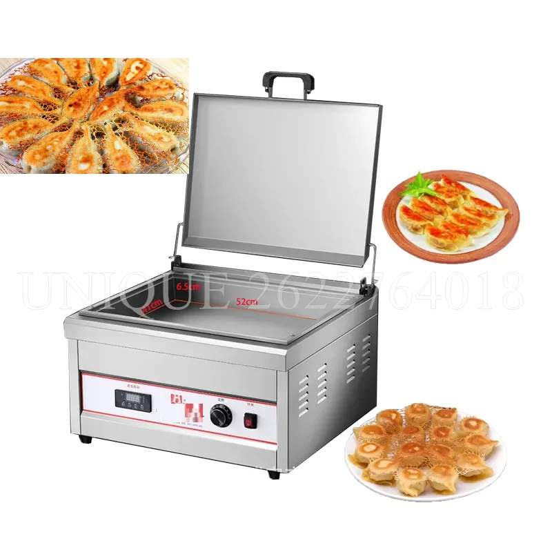 

Commercial Single/Double Pot Fried Gyoza Machine Gas/Electric Frying Dumpling Pot Sticker Pancake Cooker Fried Buns Pan