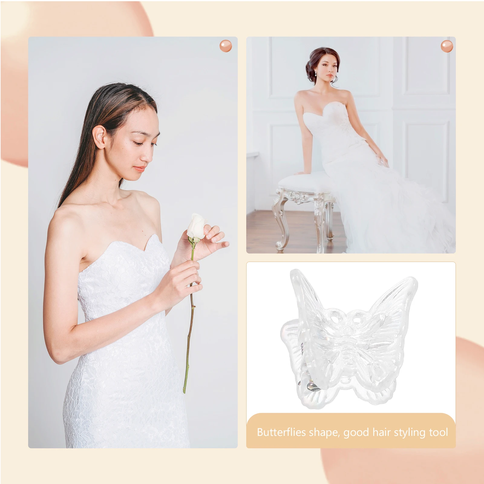 

30 шт. декоративные заколки для волос в форме бабочки, аксессуары для волос из полипропилена премиум-класса для женщин, модный универсальный раствор для укладки