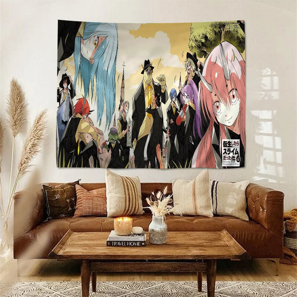 R-Rimuru T-Tempest Cartoon Tapestry Art Science Fiction Room Home Decor Art Home Decor