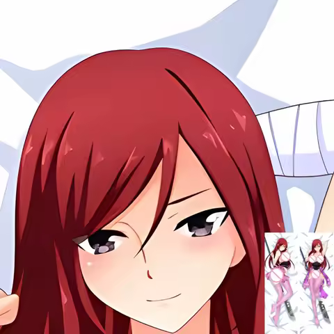 DIY Personalized Anime Erza Scarlet Dakimakura Pillow Cover Case Hugging Body Pillowcase Double-sided Print Dropshipping