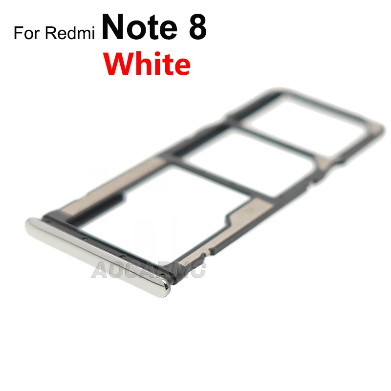 Aocarmo Sim Card Holder For Xiaomi Redmi Note 8 Pro Note8 Micro SD Card Tray Adapter Slot