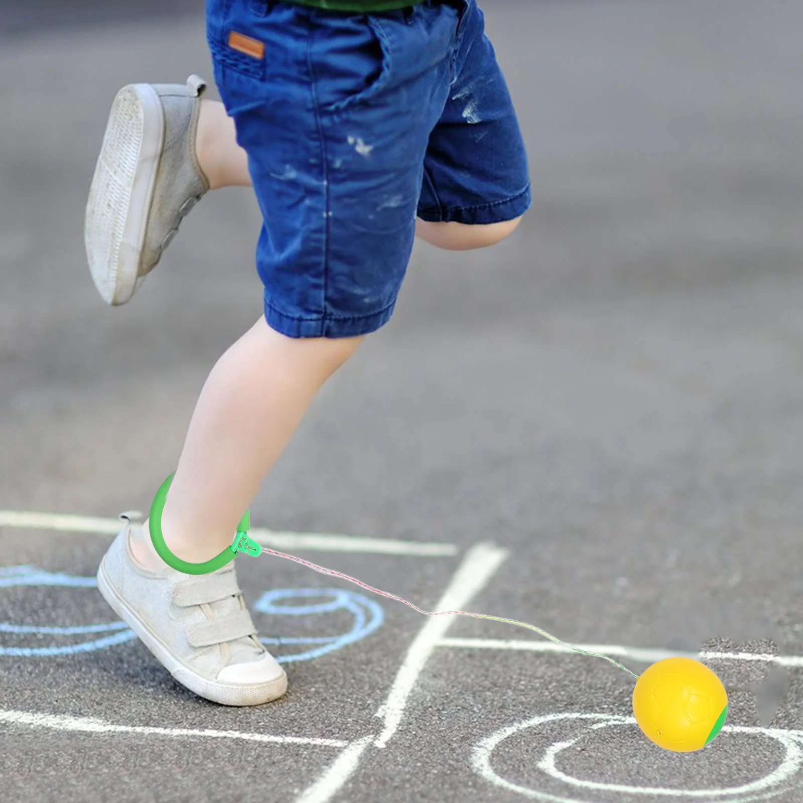 

2 Pcs Bouncing Ball Indoor Balls for Kids Flash Pp Hoop Jump Ropes Fitness Ankle