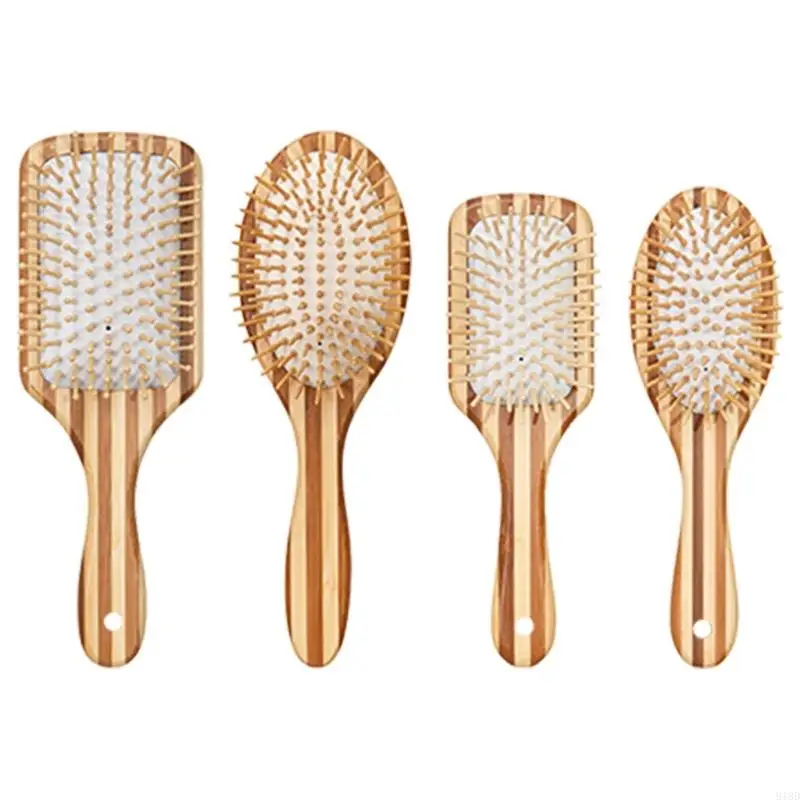 918d устойчивая зубная расческа с широким бамбуком для легкого раскрытия и здоровья волос