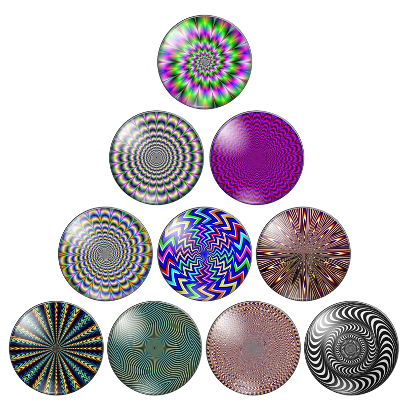 

Fashion Colorful Mandala Flower Art Paingtings 8mm/12mm/25mm-40mm Round photo Glass Cabochon demo flat back Making findings