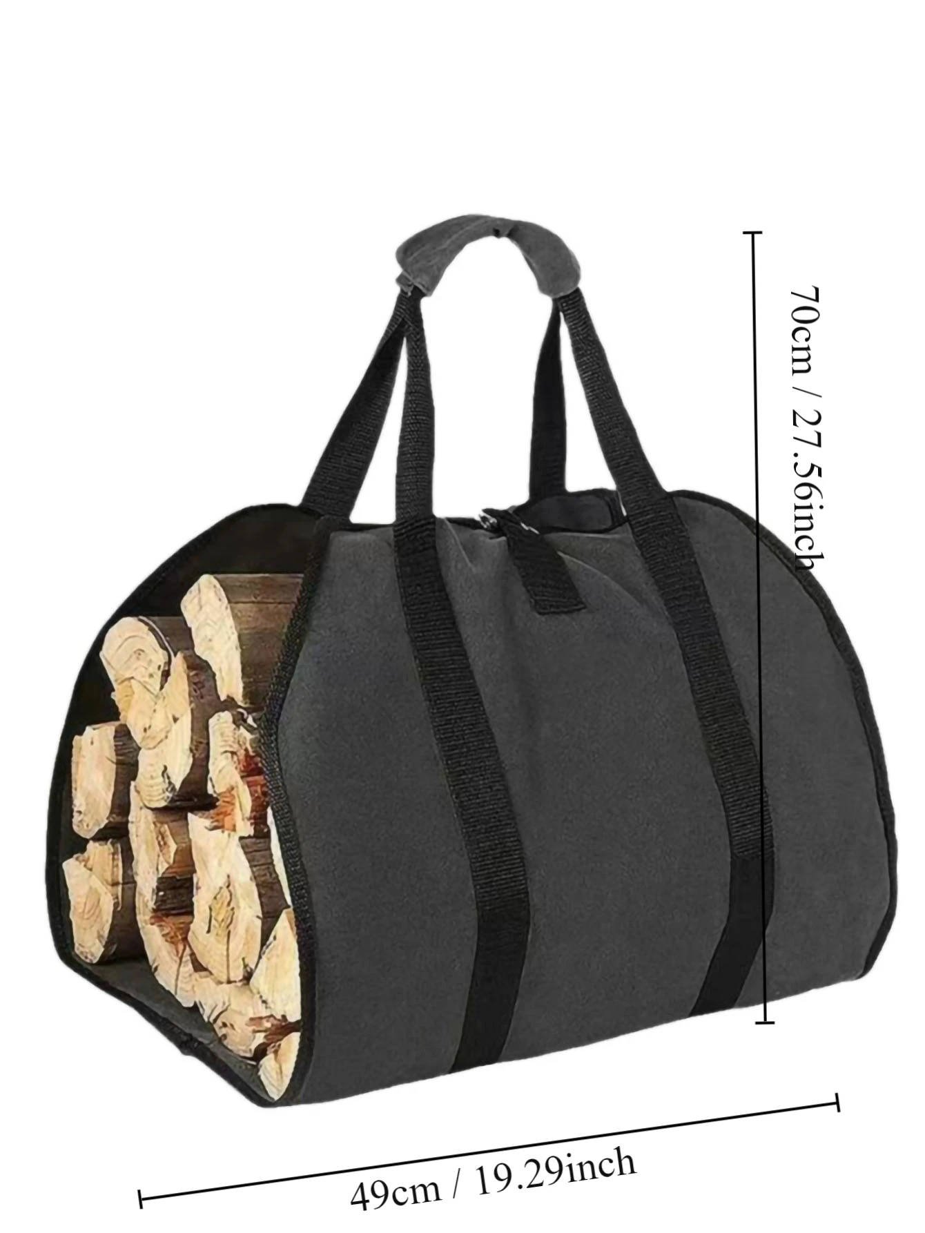 1pc Firewood Log Carrier Tote Bag, Canvas Firewood Holder, Extra Large Durable For Fireplaces, Wood Stoves, Firewood, Logs, Camp view 4