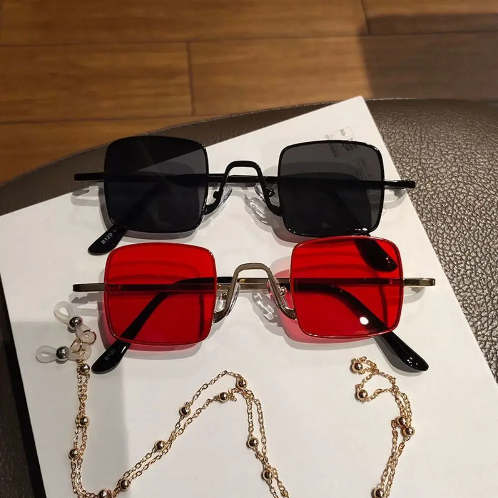 Candy Color Square Sunglasses Fashion UV400 Metal Frame Hip Hop Shades Eyewear for Women & Men