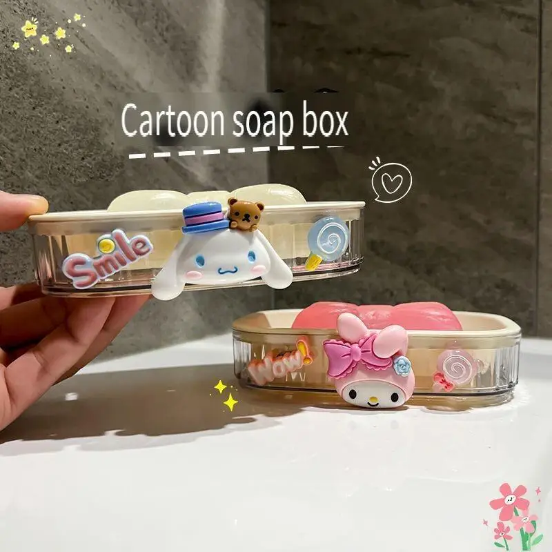 

Sanrio Soap Box Kuromi My Melody Drain Bathroom Student Dormitory Adult At Home Cute Cartoon Cute and Fun Kawaii Portable