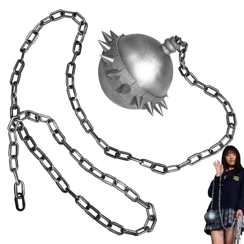 Movie Kill Bill Gogo Yubari Cosplay Prop Meteor Hammer Chain Halloween Accessory Props