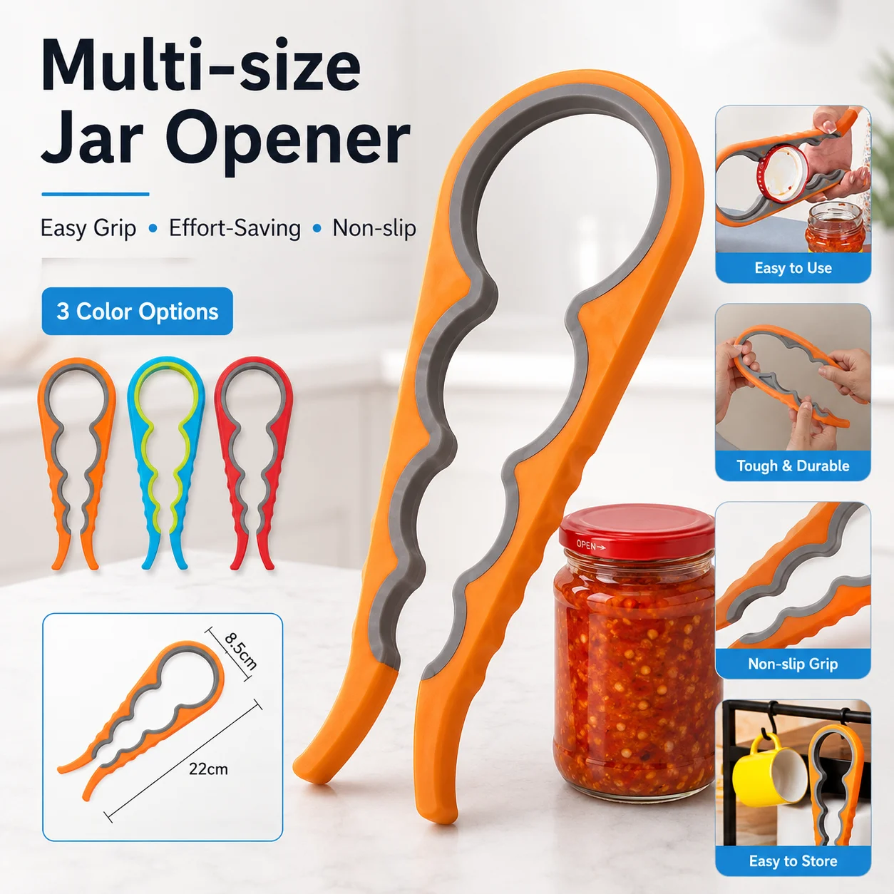 Kitchen Gadgets Jar Openers - 1PC Kitchen Jar Opener Multi Size