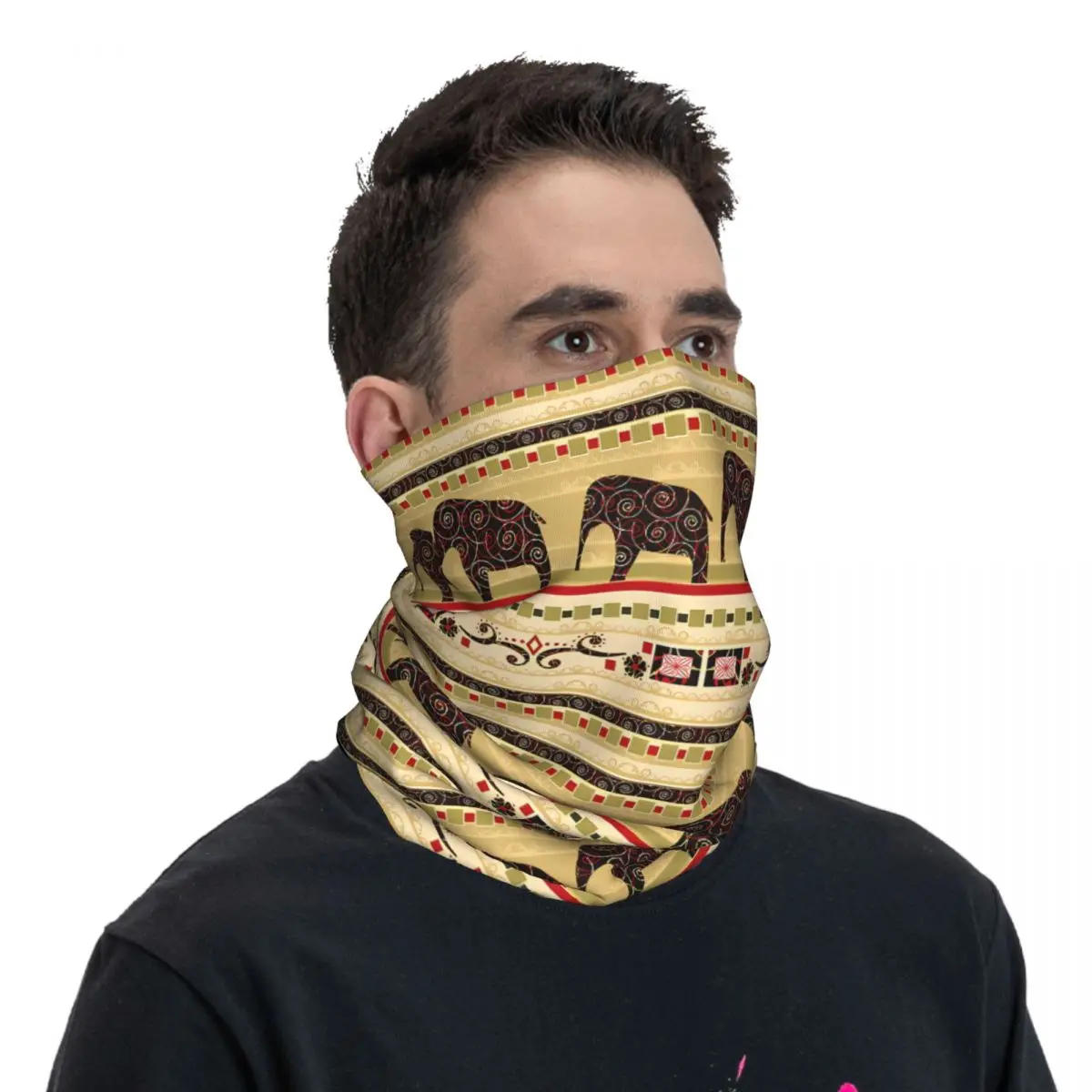 Elephant Scarf Neckerchief Neck Face Mask Polyester