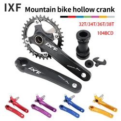 IXF Crankset BCD 104 MTB Mountain Bike Bicycle Crank 170MM BB Bottom Bracket Set External Crankset Pedalier Candle For axis