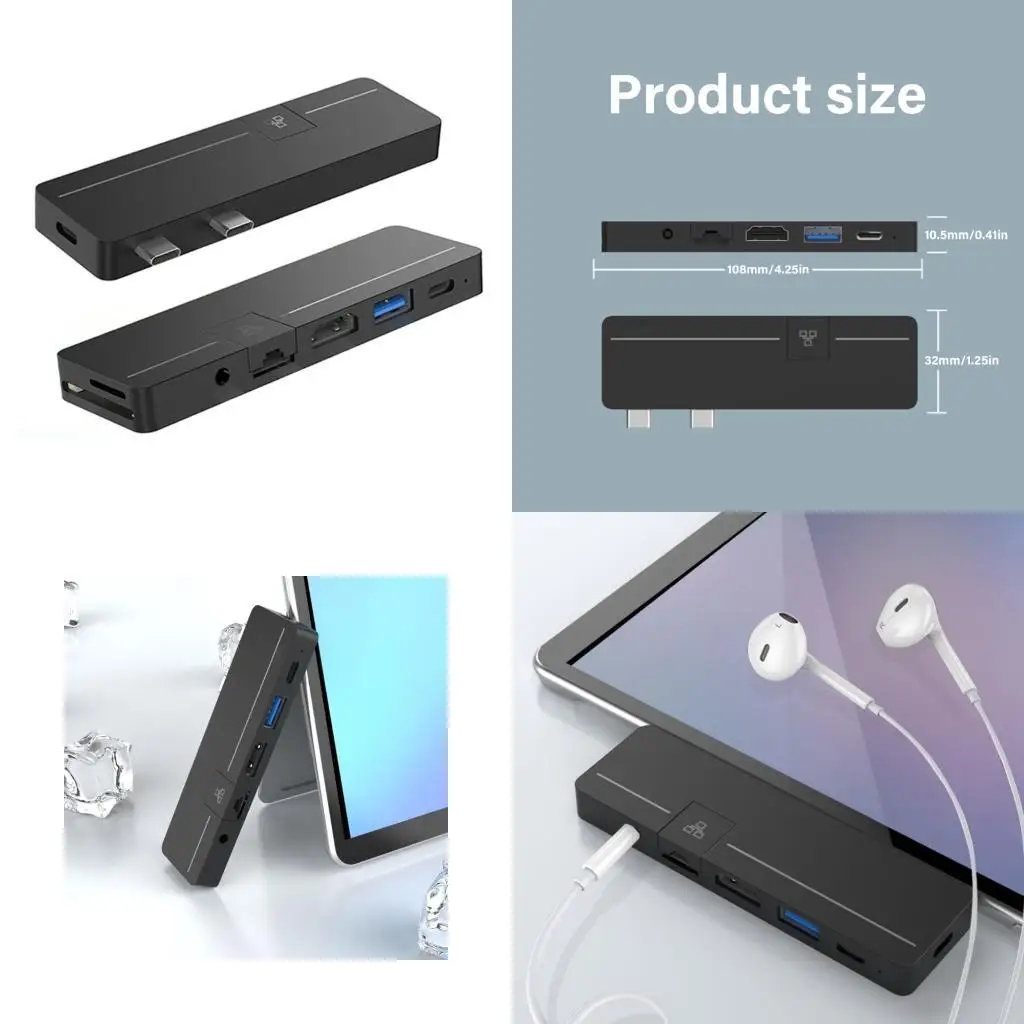 

Y1UB USB C-концентраторы для Pro9/8/X 4K, расширение нескольких интерфейсов, одновременная зарядка, передача данных