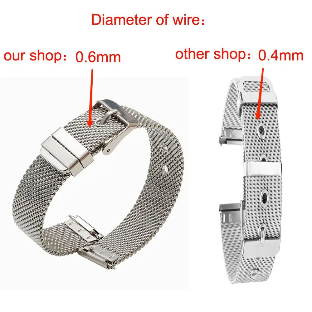 Quick Release Milanese Watch Band watch accessory Watch Strap 10 12 14 16 18 20mm 22 mm pulsera de reloj