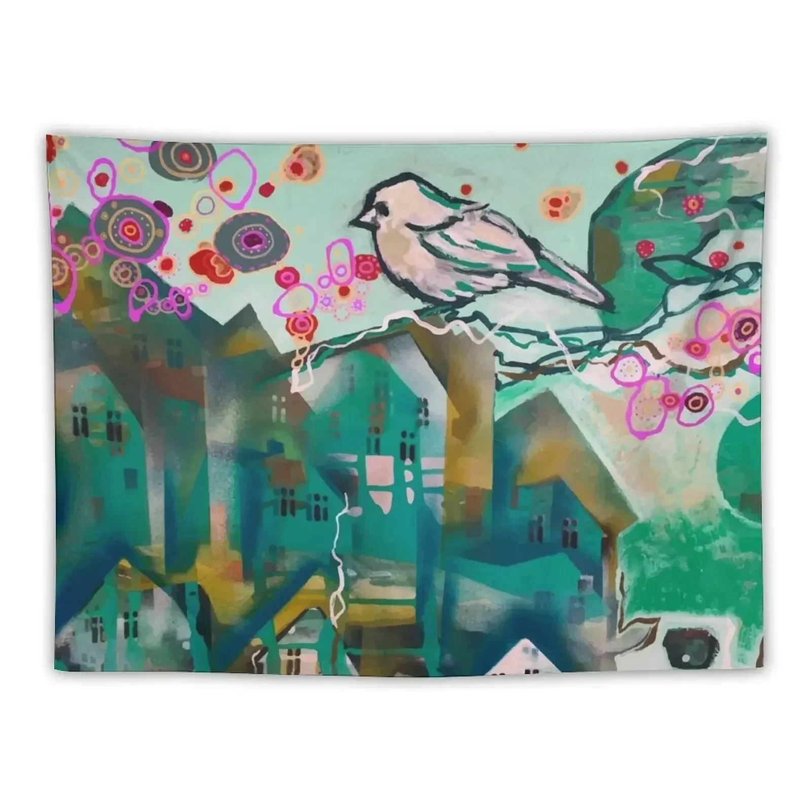 

city bird II Tapestry Room Ornaments Carpet On The Wall Wall Decorations Wall Tapestries Tapestry