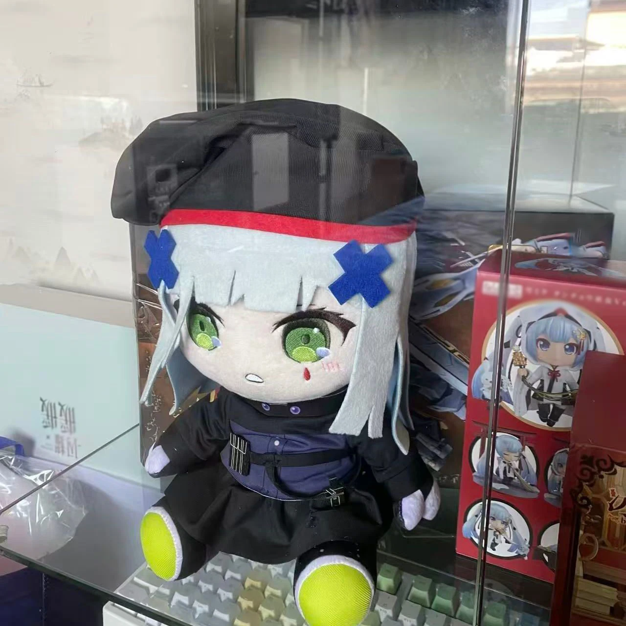New Anime Girls Frontline HK416 Sitting Posture Plush Doll Cute Soft Stuffed Idol Figure Cotton Plushies Decor Pillows Kids Gift