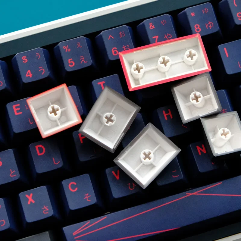 Imagem -05 - Kbcaps Japonês Keycaps Material Pbt Gmk Alter Perfil Cereja Sublimação Dye Switch mx Gk75 Gk96