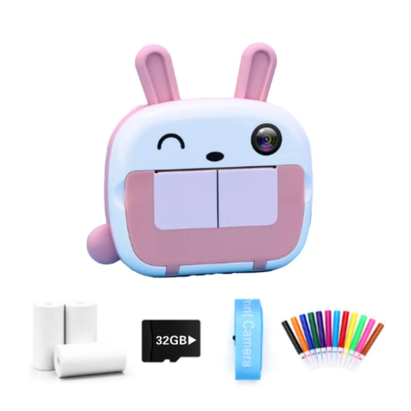 GOB-oInstantพิมพ์กล้องสําหรับเด็กเครื่องพิมพ์กระดาษความร้อนไร้สายWIFIเครื่องพิมพ์โทรศัพท์ 4K 1080P HD