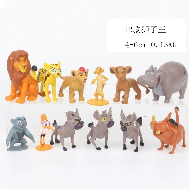 Hot 12Pcs Anime Cartoon The Lion Guard King Kion Simba PVC High Quality Action Figures Bunga Beshte Fuli Ono Figurines Doll Toys