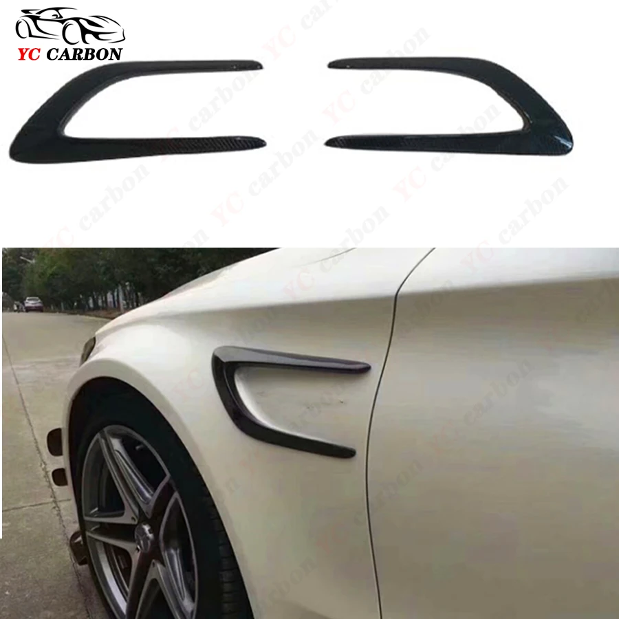 For Mercedes Benz C Class W205 C200 C260L 2013-2021 High quality Carbon Fiber Wind Knife Car Side Vent Air Flow Fender Intake