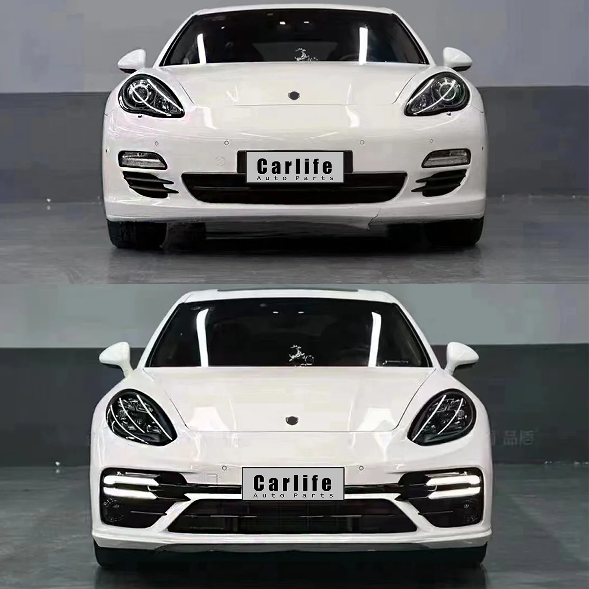 Car Auto Body Kit for Porsche Panamera 970 2008-2016 Year Upgrade 971 Turbo S Model Include Headlights and Front Bumper Assembly