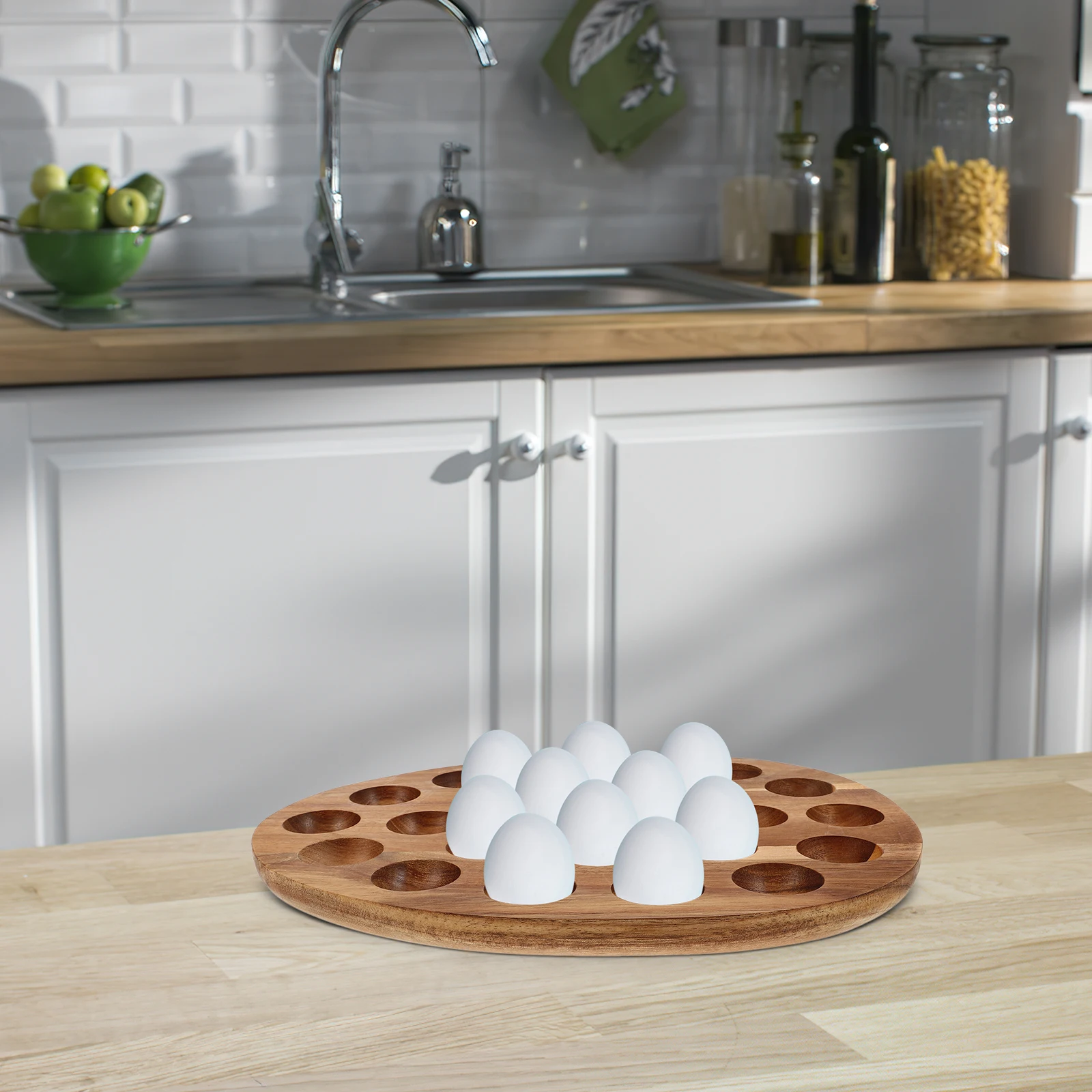 

Boiled Holder Egg Storage Box Deviled Eggs Platters Dining Table Daily Rack Flat