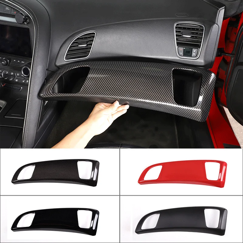 

For 2014-19 Chevrolet Corvette C7 Z06 ABS carbon fiber car styling co-driver air outlet frame sticker car interior accessories