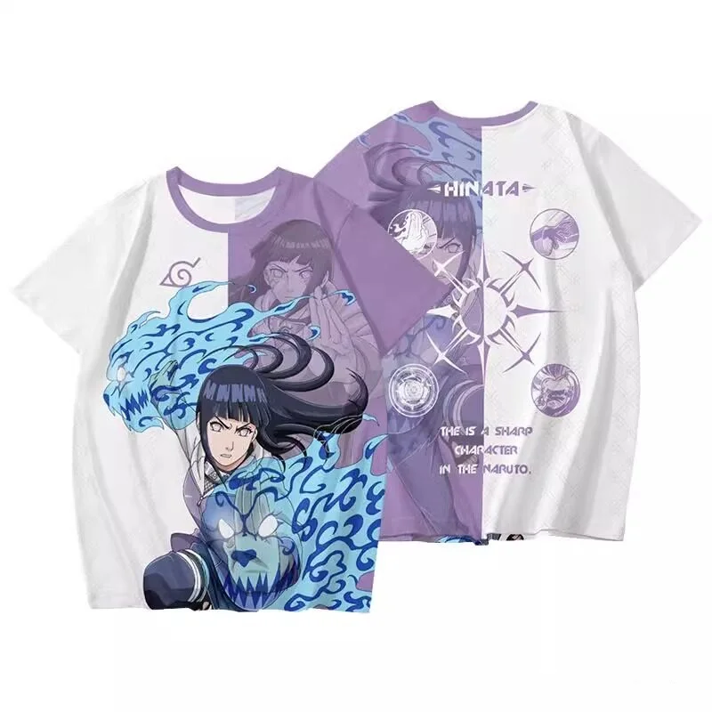 Naruto Hinata Hyuga 3D Quick Dry T-Shirt For Men Women Kids Sports Anime Tee Summer Outdoor Casual Fashionable Streetwear