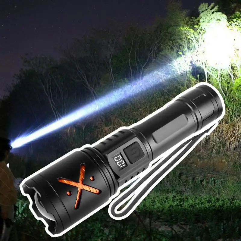 

Waterproof Powerful LED Flashlights tactical USB Rechargeable Torch Lamp Strong Hand Light For Outdoor Camping Fishing