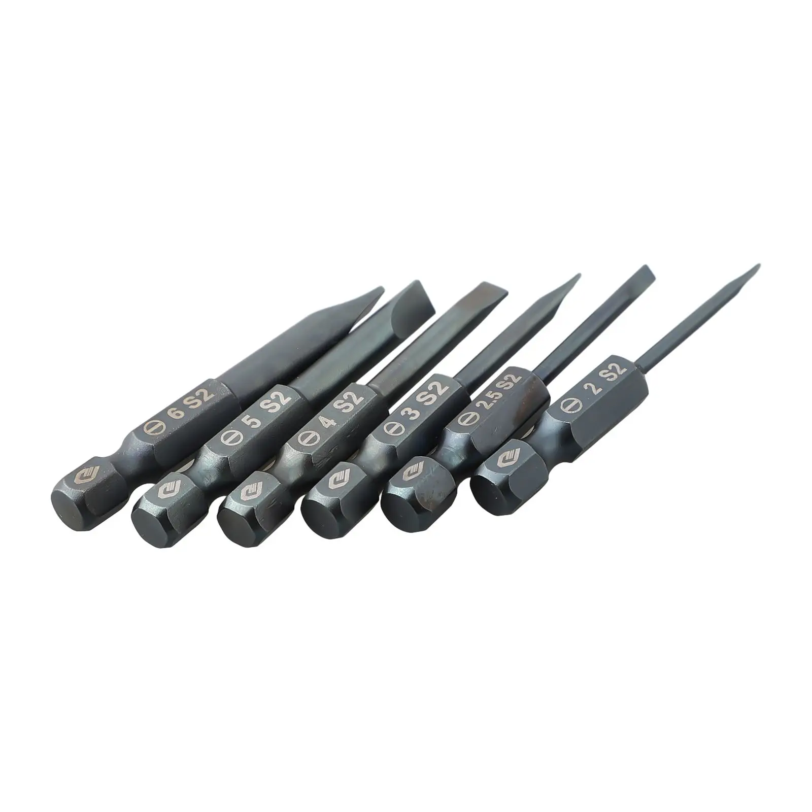 1Pc Screwdriver Bit 2-6mm 50mm SL Bits Alloy Steel Magnetic Flat Slotted Head 1/4\'\' Hex Shank For Home Improverment Carpentry