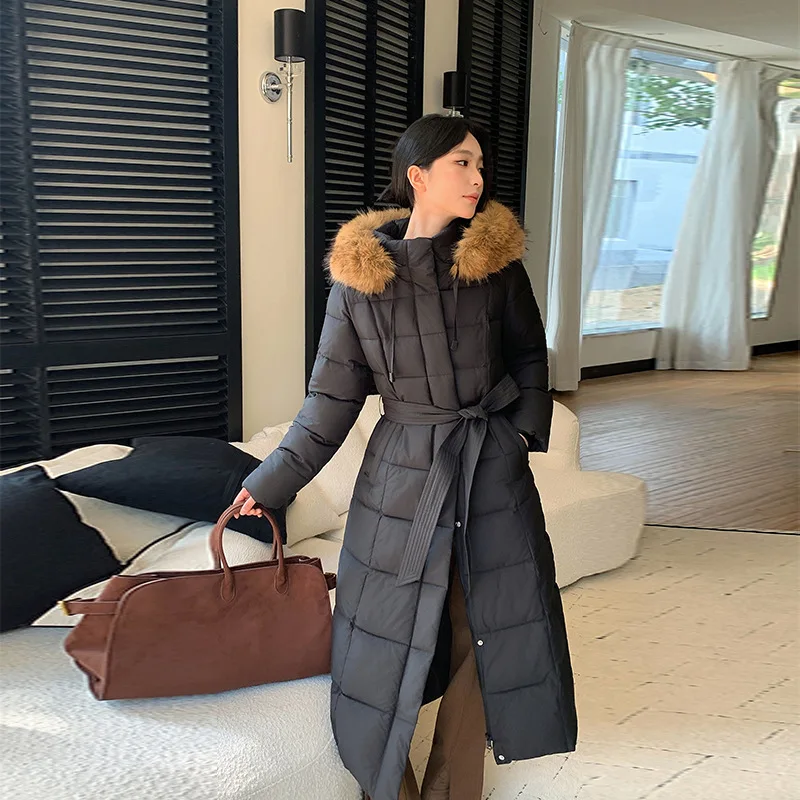 パーカー レディース ロングコート フード付き ファーカラー ジャケット 厚手 暖かい Y2K ストリートウェア エレガント ジャケット ワークコート タイトウエスト 秋冬