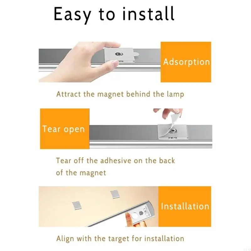32CM Rechargeable LED Cabinet Lamp Including Motion Transducer 3 Color Preferences Attractive Plan and 66 LED Globes 37JD