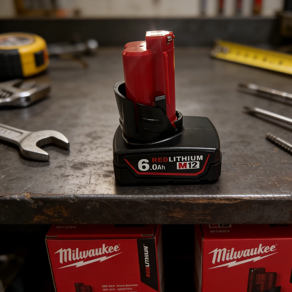 

Аккумулятор для Milwaukee M12 12В 6.0Ач с подсветкой, совместимый с инструментами Milwaukee M12, модели 48-11-2402, 48-11-2401, 48-11-2411