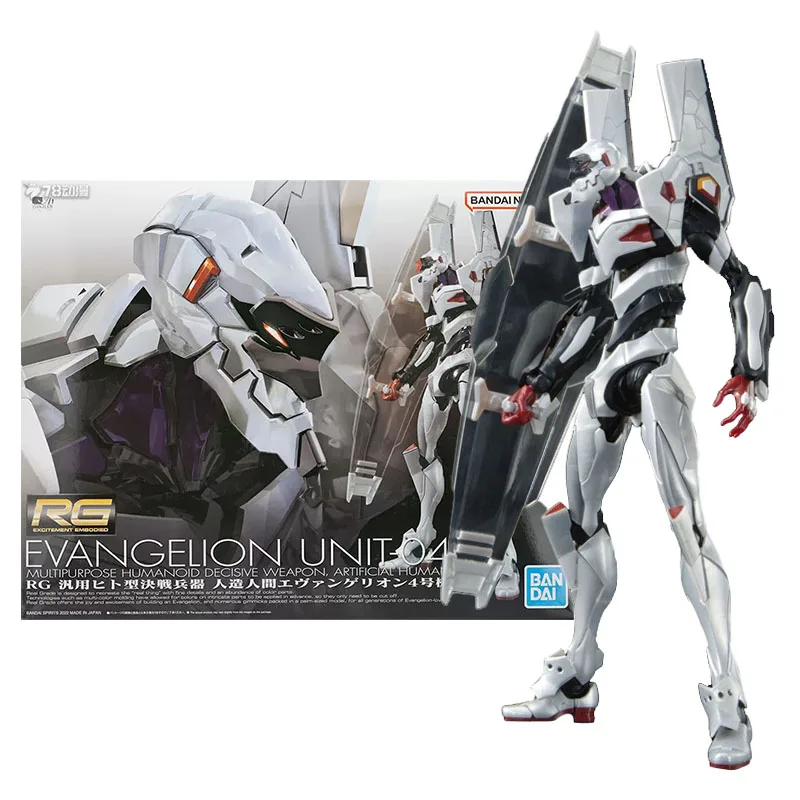 Bandai Genuine Figure EVA Model Kit Anime Figure RG Evanglion Unit-04 Mobile Suit Collection Model Action Figure for Boys Toys