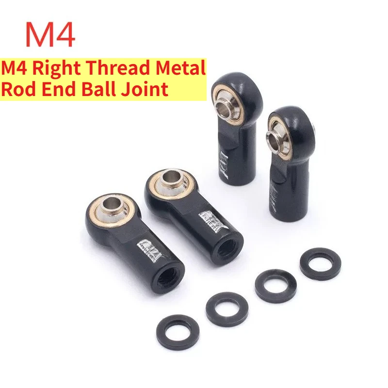 RC Crawler 1/10 Scale M4 Right Thread Metal Rod End Ball Joint For Axial SCX10II 90046 RC Model Car DIY Linkage Upgrade Parts