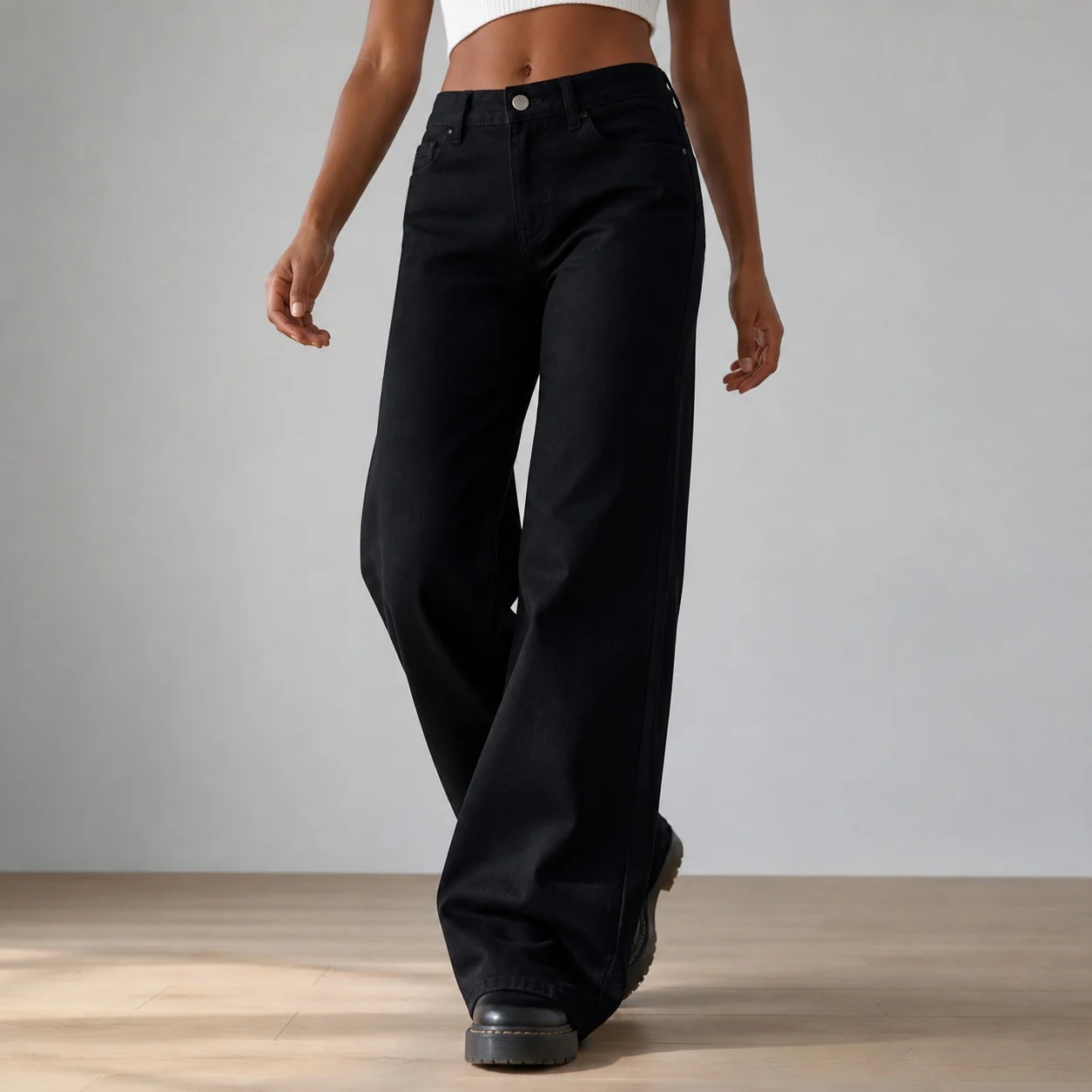 Women's Low Waist Sexy Full Length Slight Flare Zipper Jeans for Women Casual Stretch Denim Bottoms Fashion Streetwear with