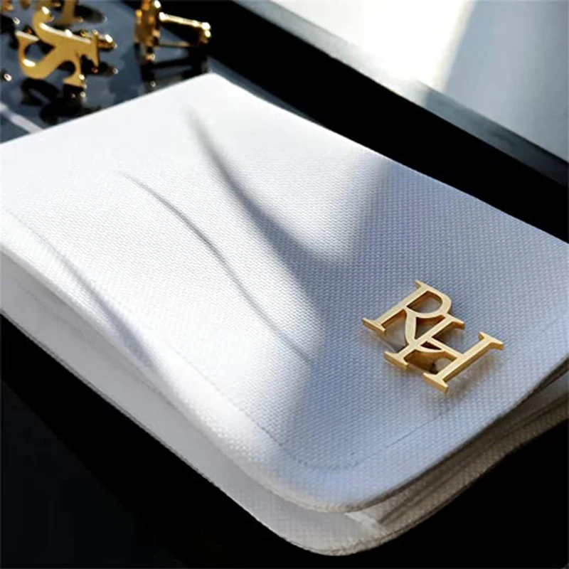 1pair Personalized Custom Logo Men Cufflinks Wedding Custom Cufflink Shirt Button Clip Gentleman Shirt Clothing Accessories