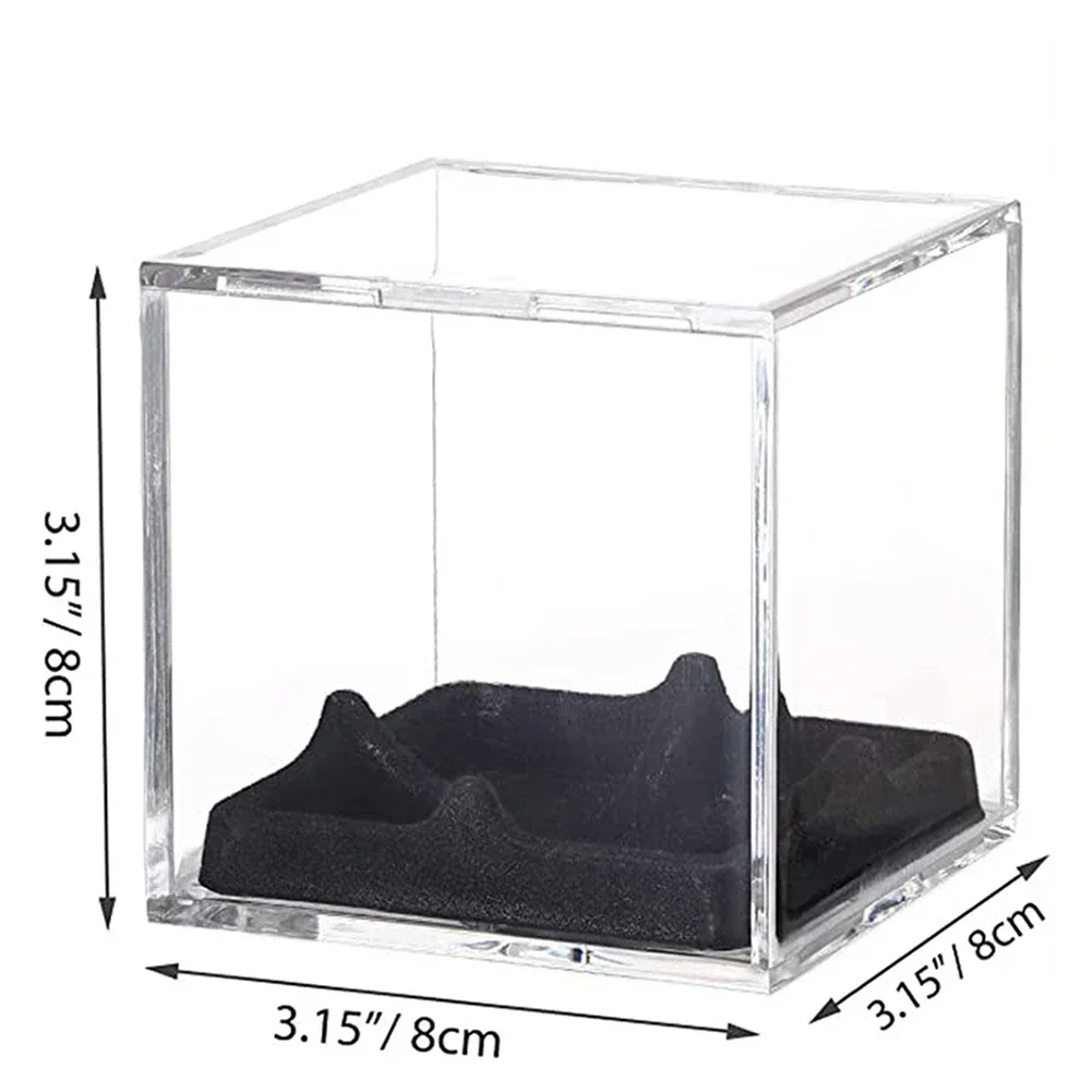 Acrylic Display Case Baseball Display Case For Home Display Flannel Decorated Bottom Long-term Use Stable Four-corner Support