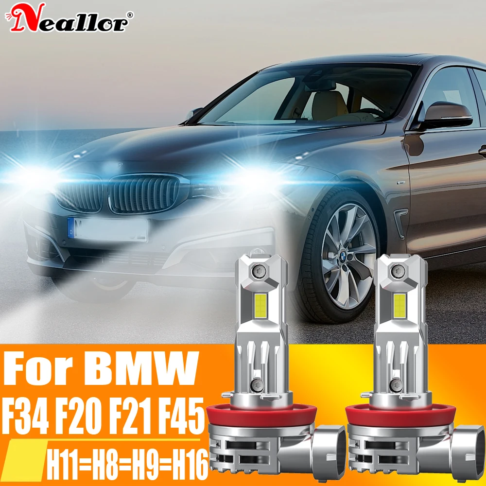 

2x H11 H8 Led Fog Lights Headlight Canbus H16 H9 Car Bulb 6000K White Diode Driving Running Lamp 12v 55w For BMW F34 F20 F21 F45