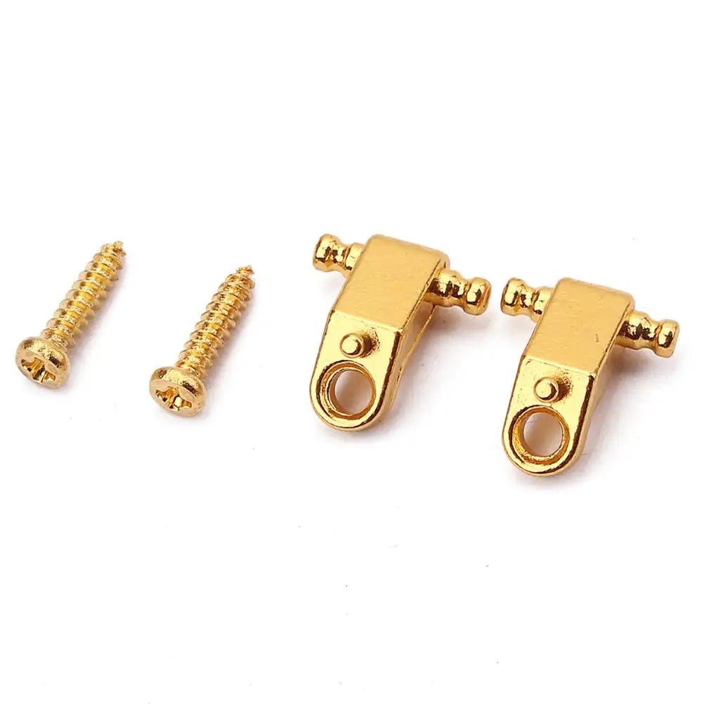 

2 Sets Roller String Tree Electric Guitar Mounting Jack Screws Gold Lightweight Durable Guitar Parts Accessories