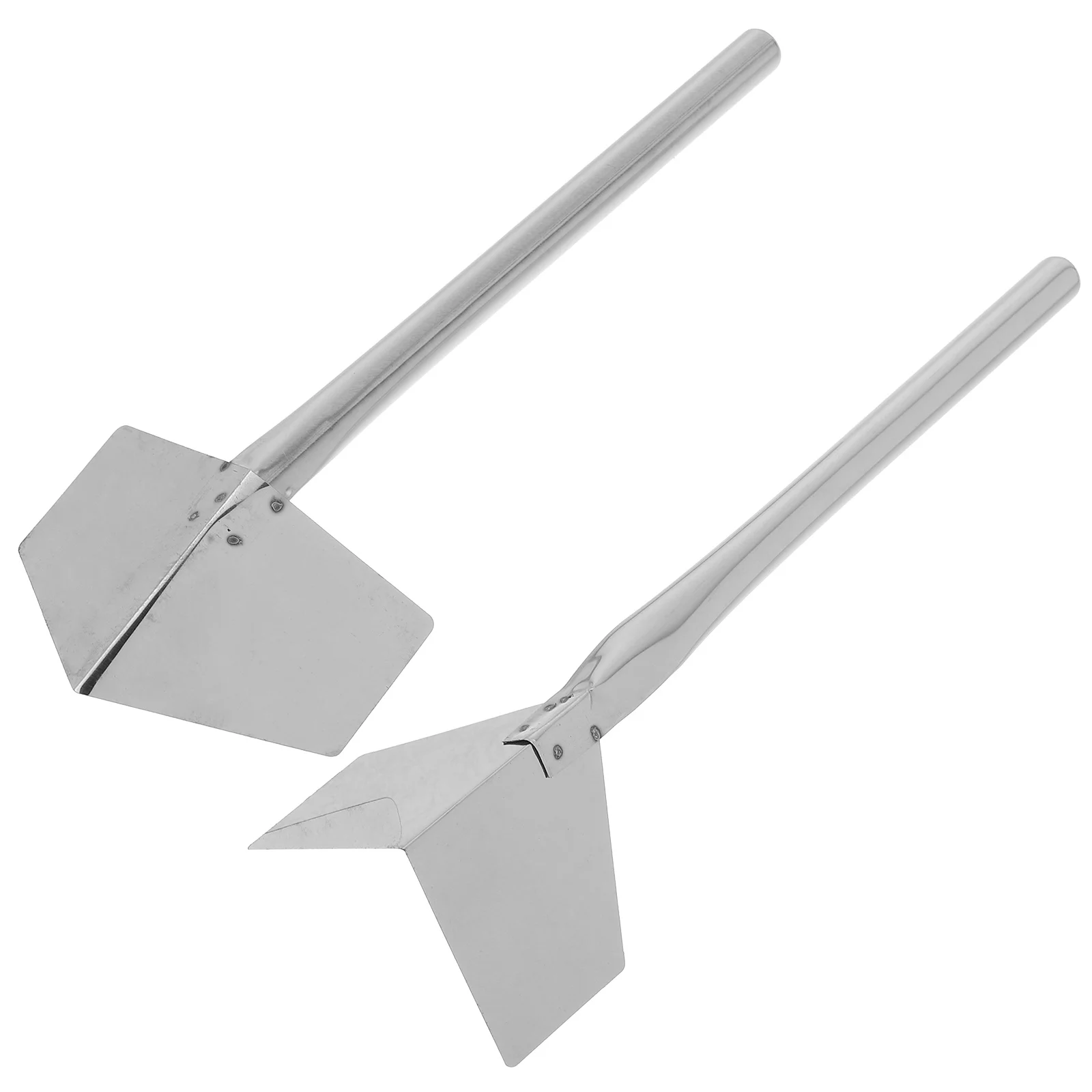 

2Pcs Stainless Steel Corner Trowel Set for Interior and Exterior Wall Finishing Professional Drywall Plastering Tool for Smooth