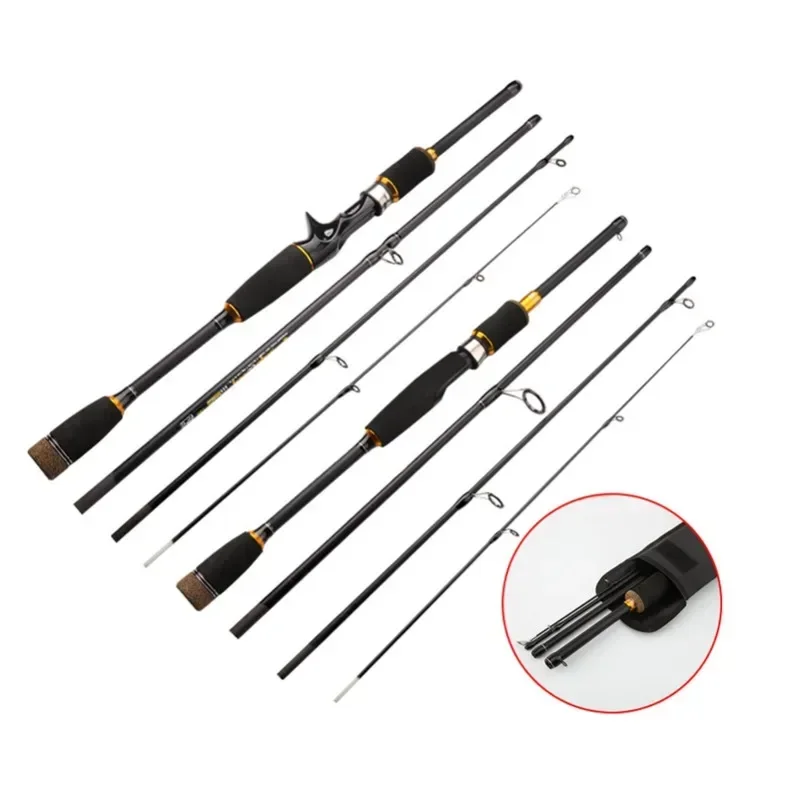 1.8m  2.1m  Rod 4-5 Section  Fishing Rod Carbon Fiber Lure 7-35g Spinning Casting Fast Light Fishing Pole Bait Rod Fishing Rod