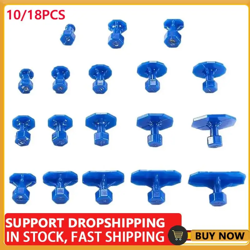 10/18pcs Car Dent Repair Pull Glue Tabs Dent Removal Tool Auto Paintless Dent Repair Glue Tabs Auto Repair Tools For Car Body