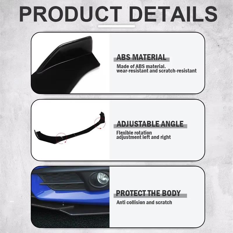 5pcs Front Bumper Shovel For Renault ARKANA LJL 2019-2026 Spoiler Front Bumper Deflector Anti Scratch Protection Device