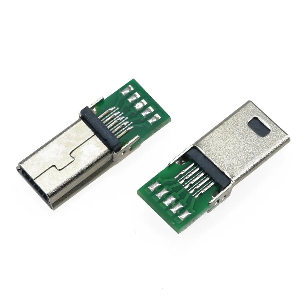 cltgxdd 10pcs Mini USB 10 Pin Plug Socket Charging Adapter PCB Board Mini 10P Male USB Data Cable Flat Plug Connector